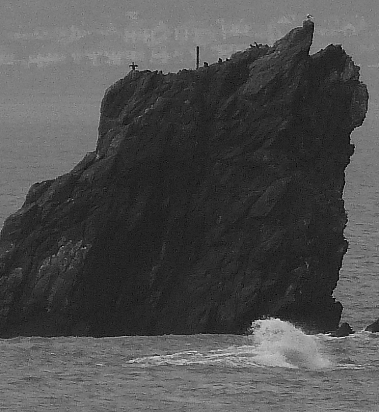 Sea with jagged rocks