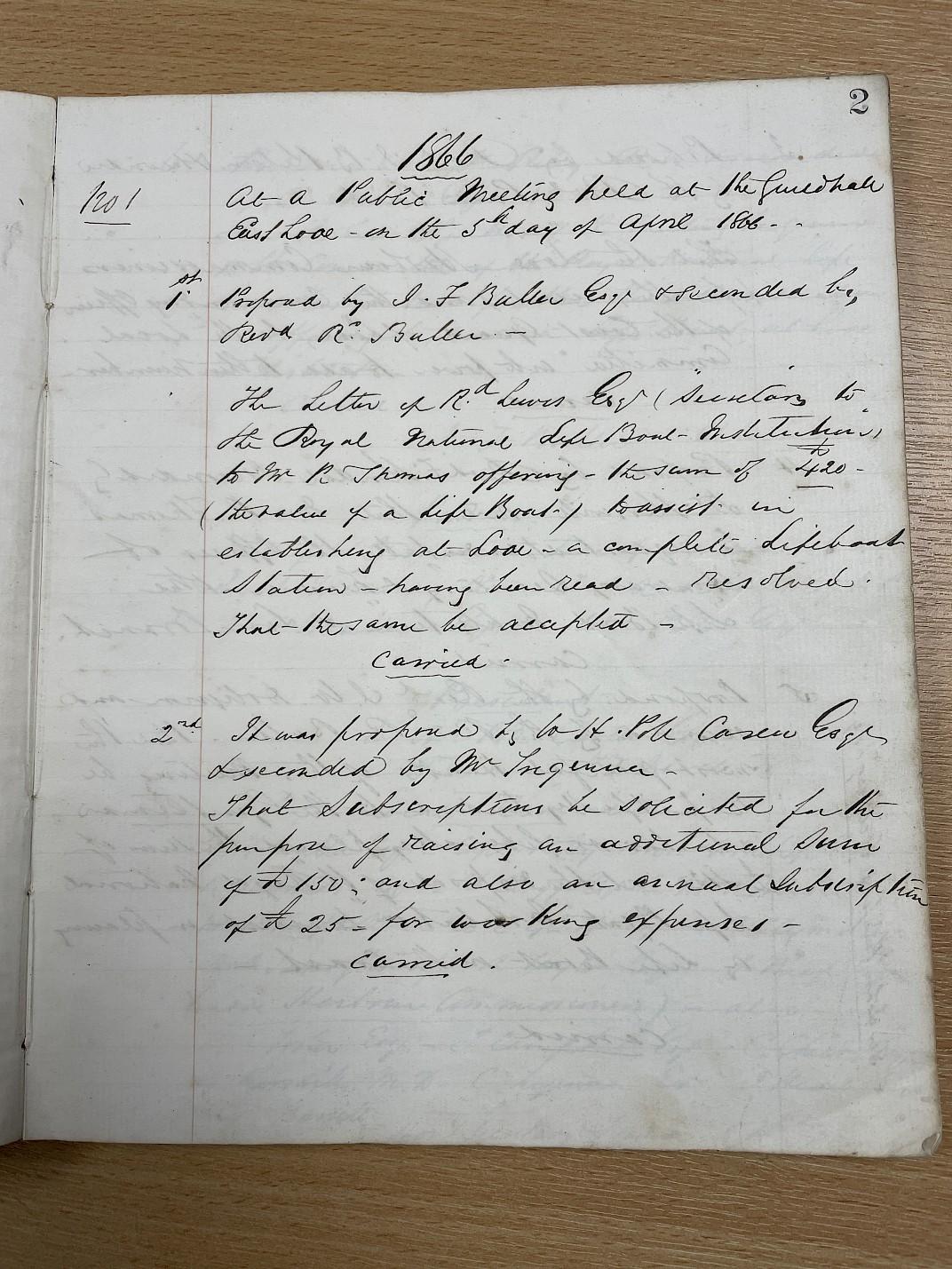 Minutes of the meeting