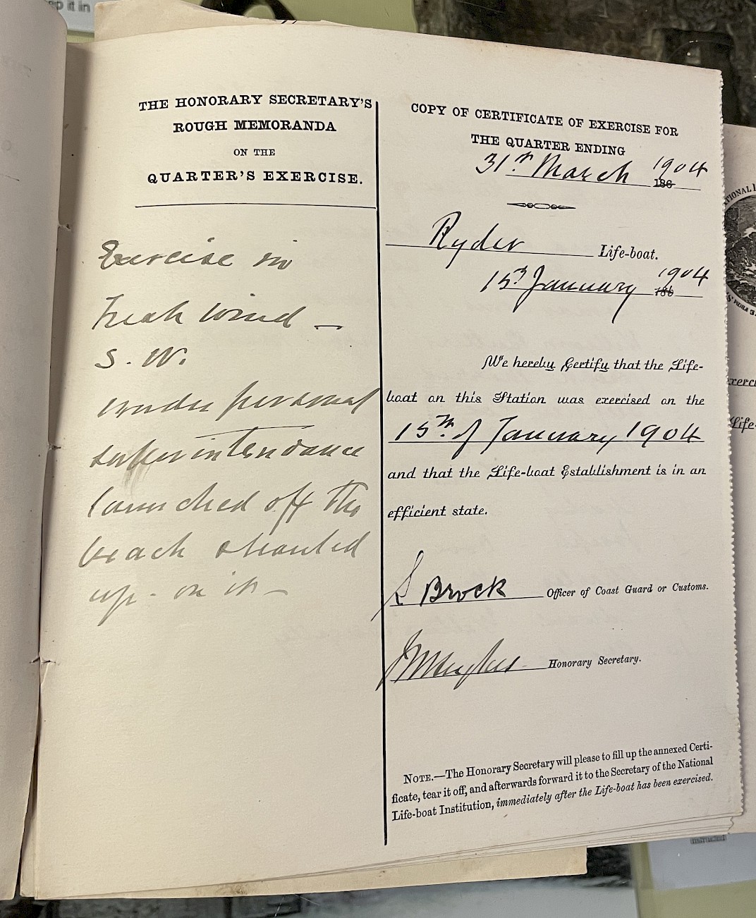 Return for Q1 1904