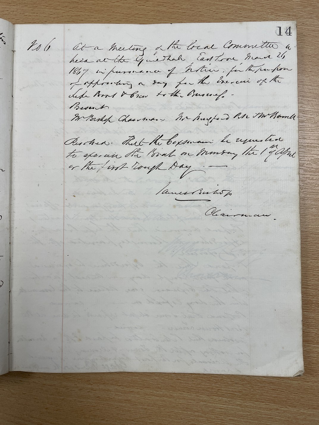 Minutes of the meeting