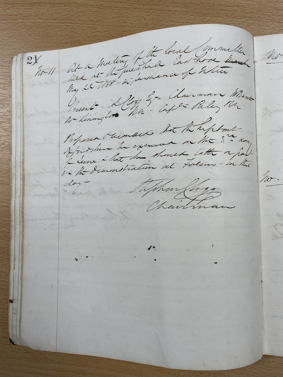 Minutes of the meeting
