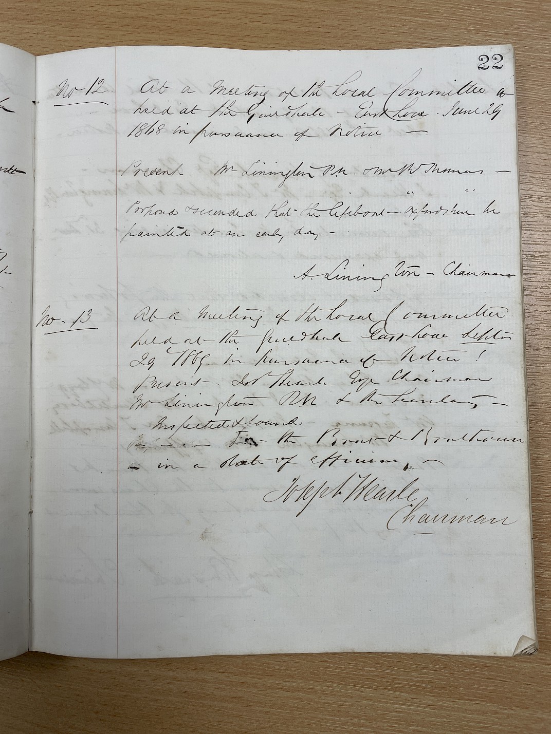 Minutes of the meeting
