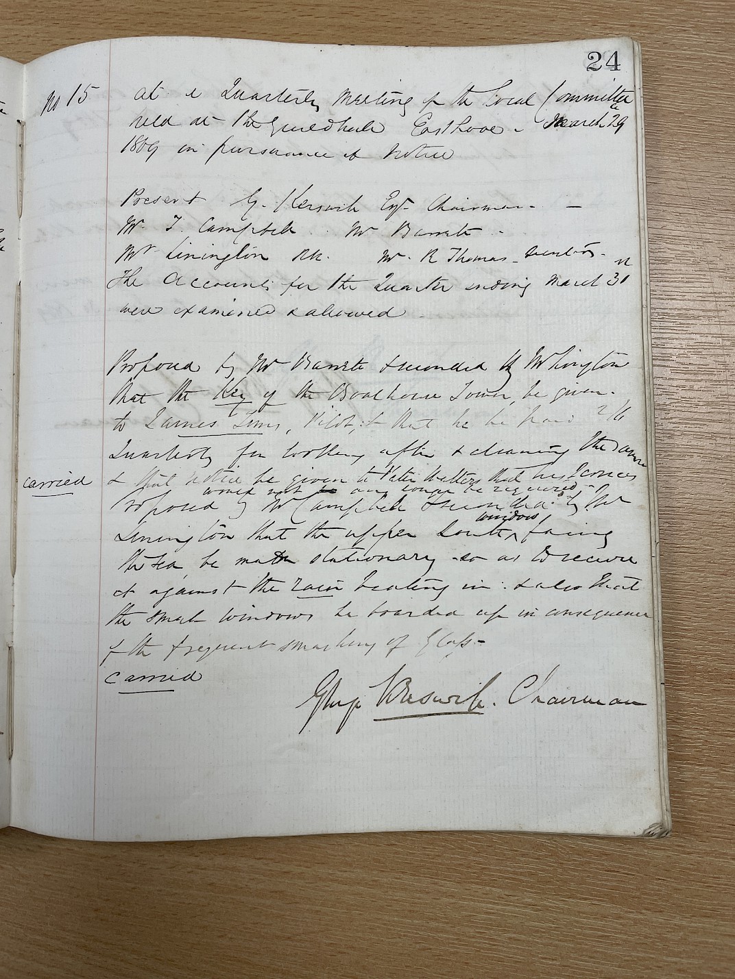 Minutes of the meeting