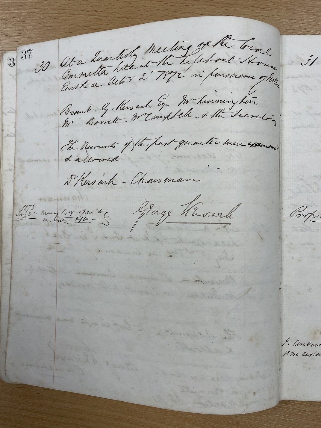 Minutes of the meeting