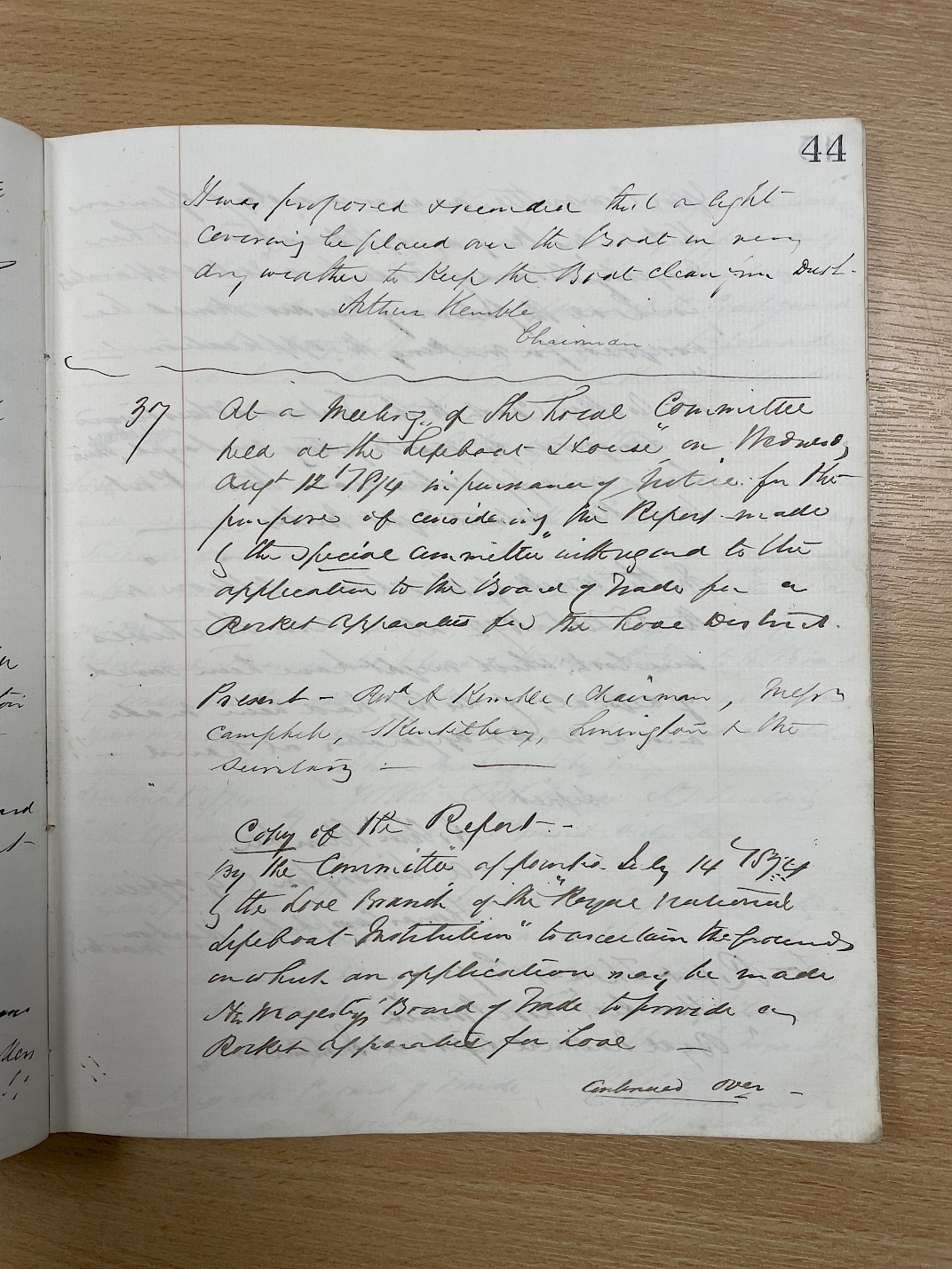 Minutes of the meeting
