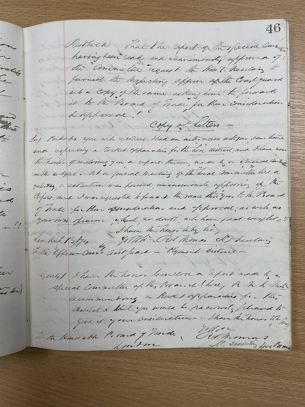 Minutes of the meeting