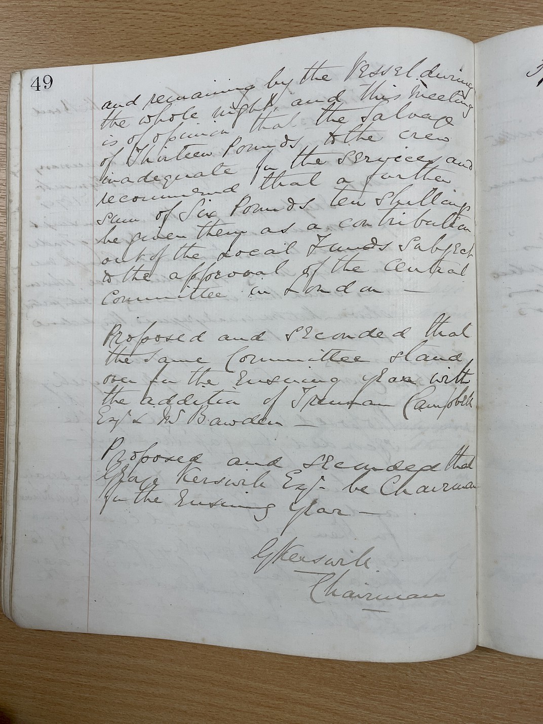 Minutes of the meeting