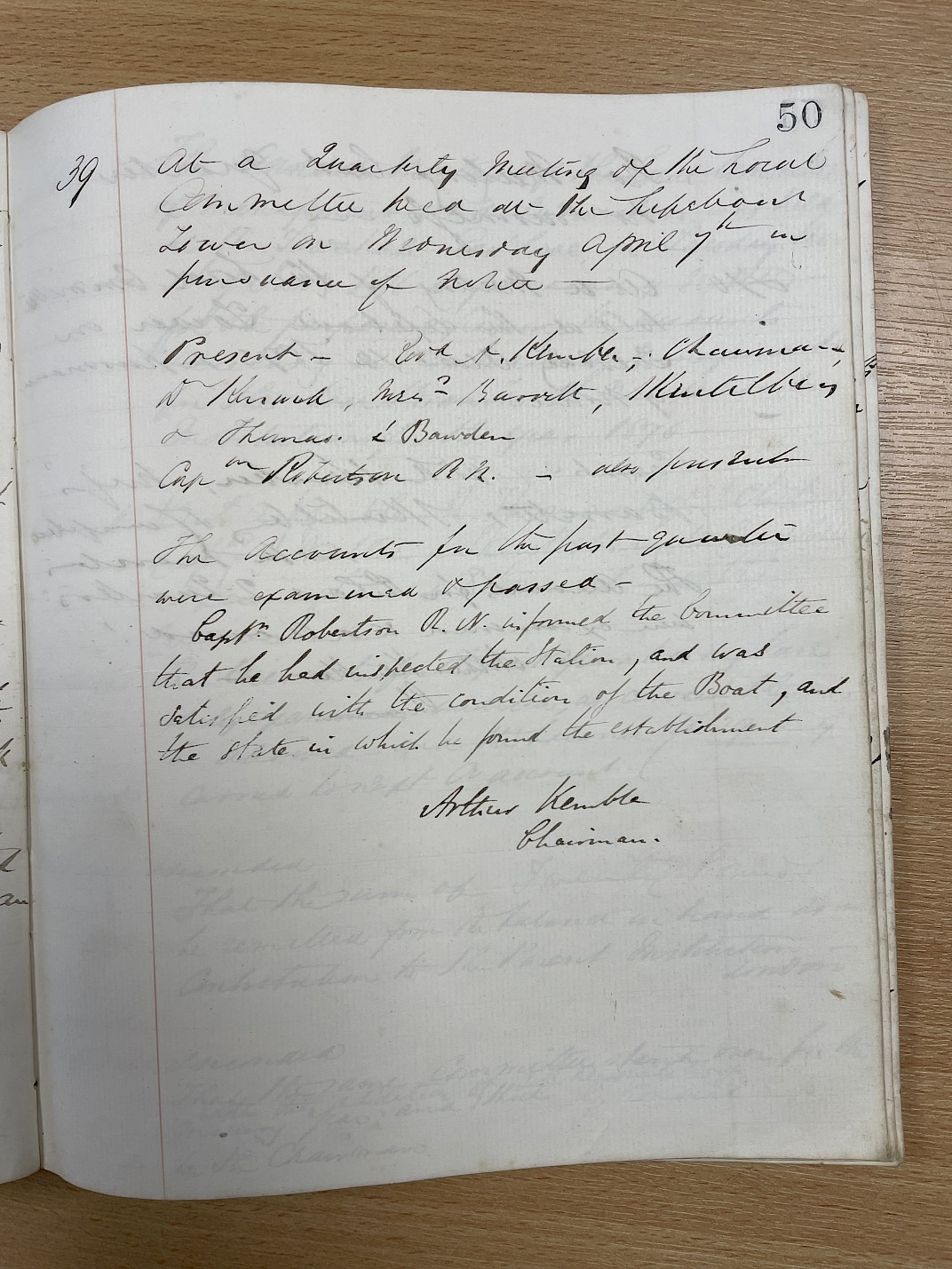 Minutes of the meeting
