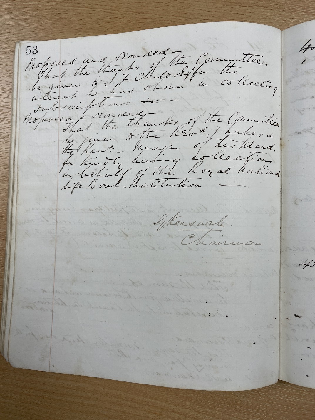 Minutes of the meeting