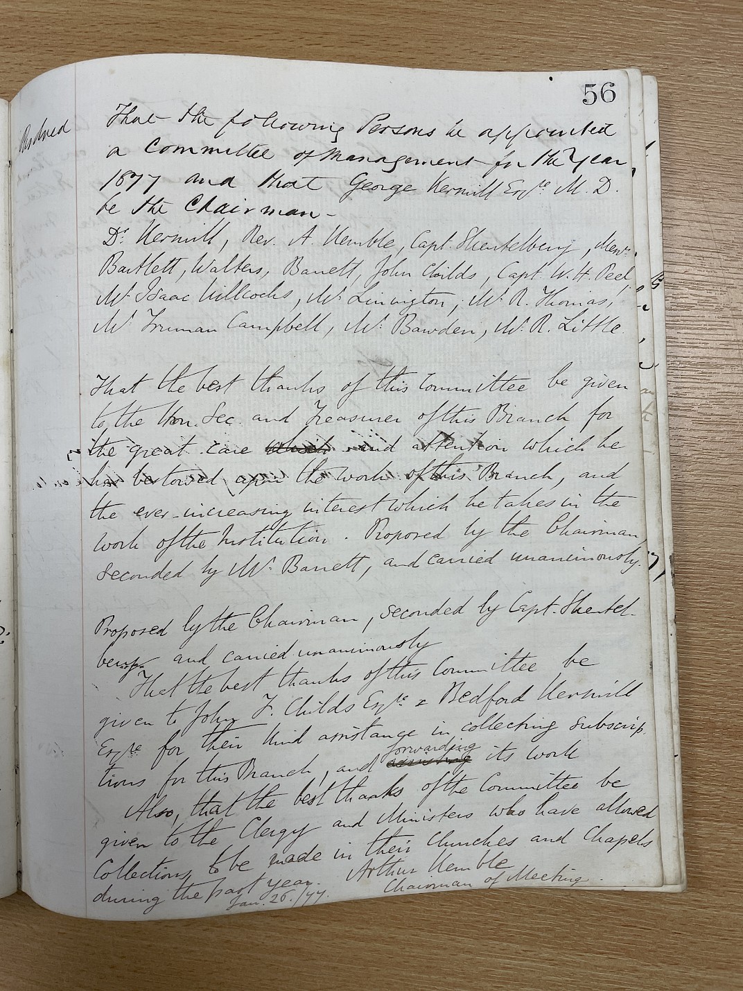 Minutes of the meeting