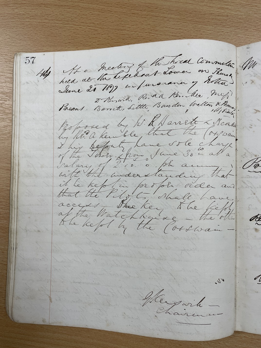 Minutes of the meeting