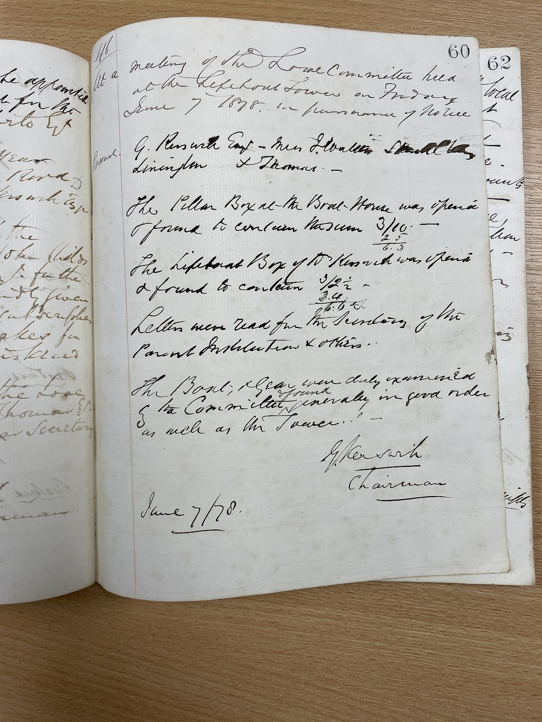 Minutes of the meeting