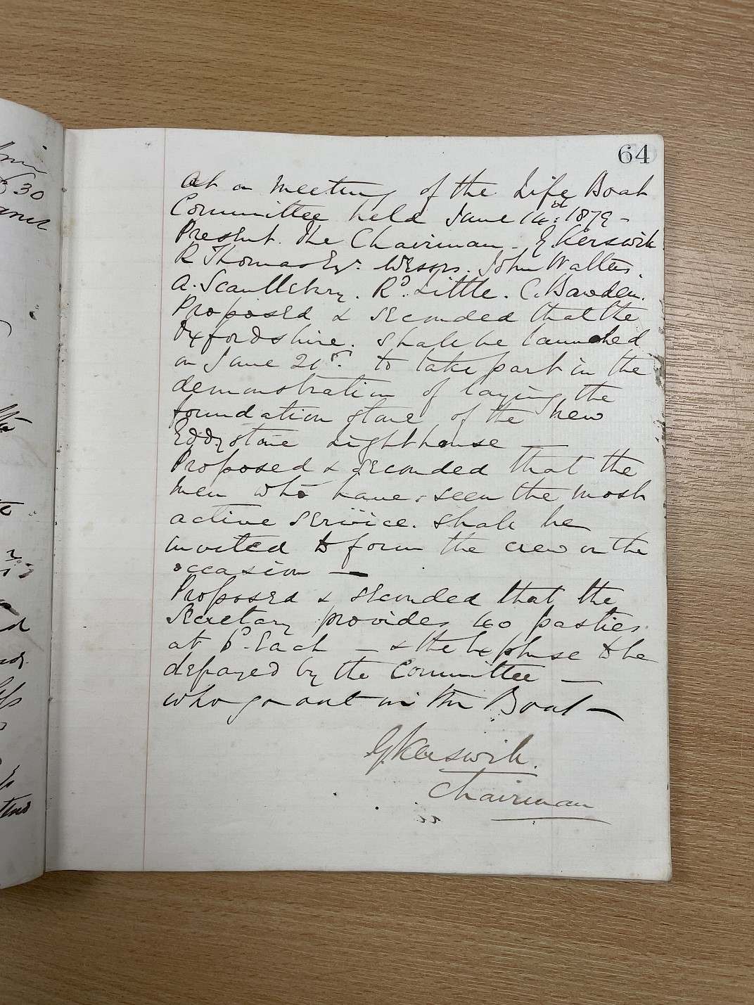 Minutes of the meeting