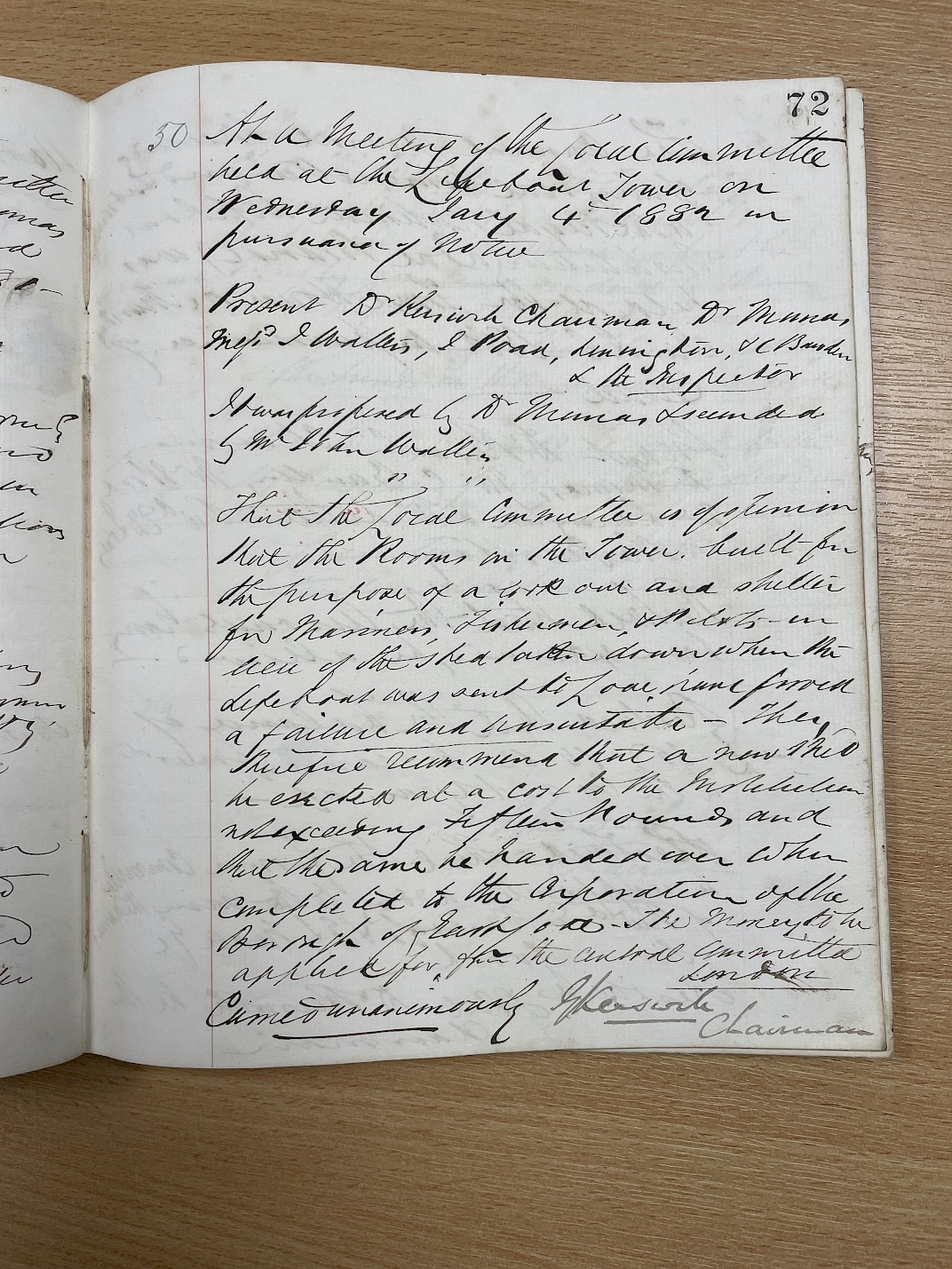 Minutes of the meeting