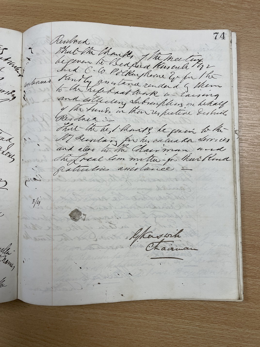 Minutes of the meeting