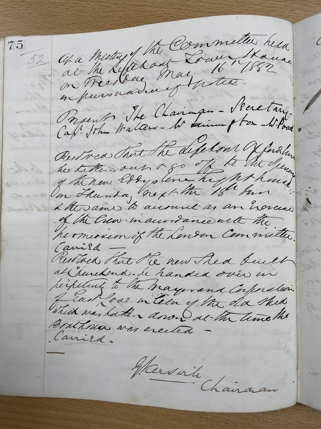 Minutes of the meeting