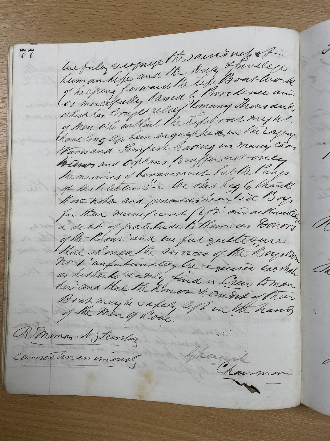 Minutes of the meeting