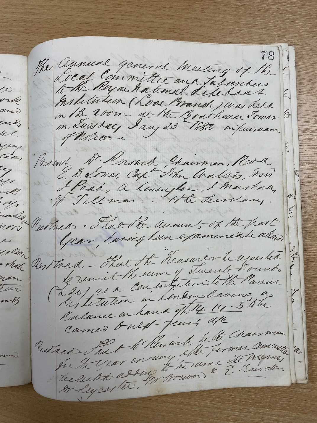 Minutes of the meeting