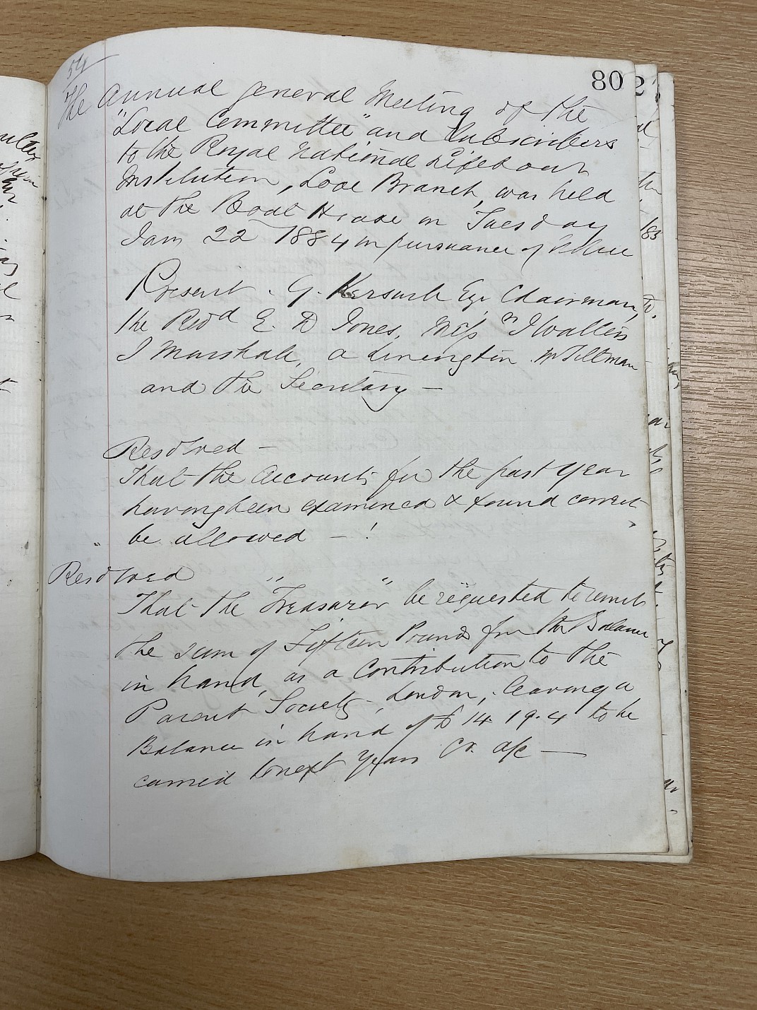 Minutes of the meeting