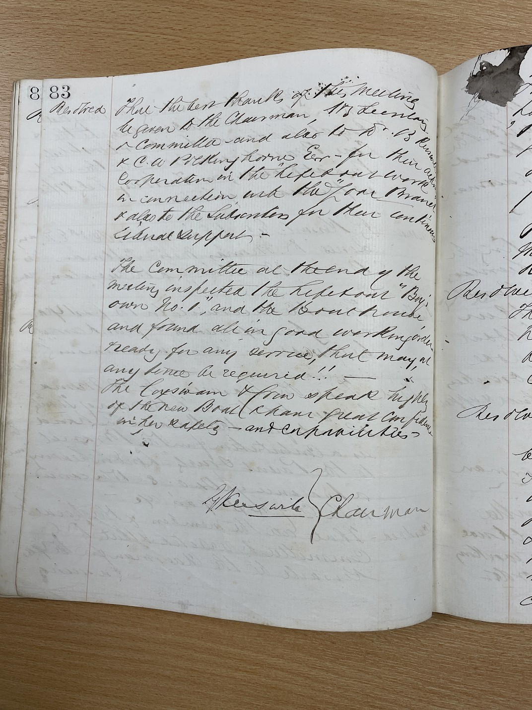 Minutes of the meeting