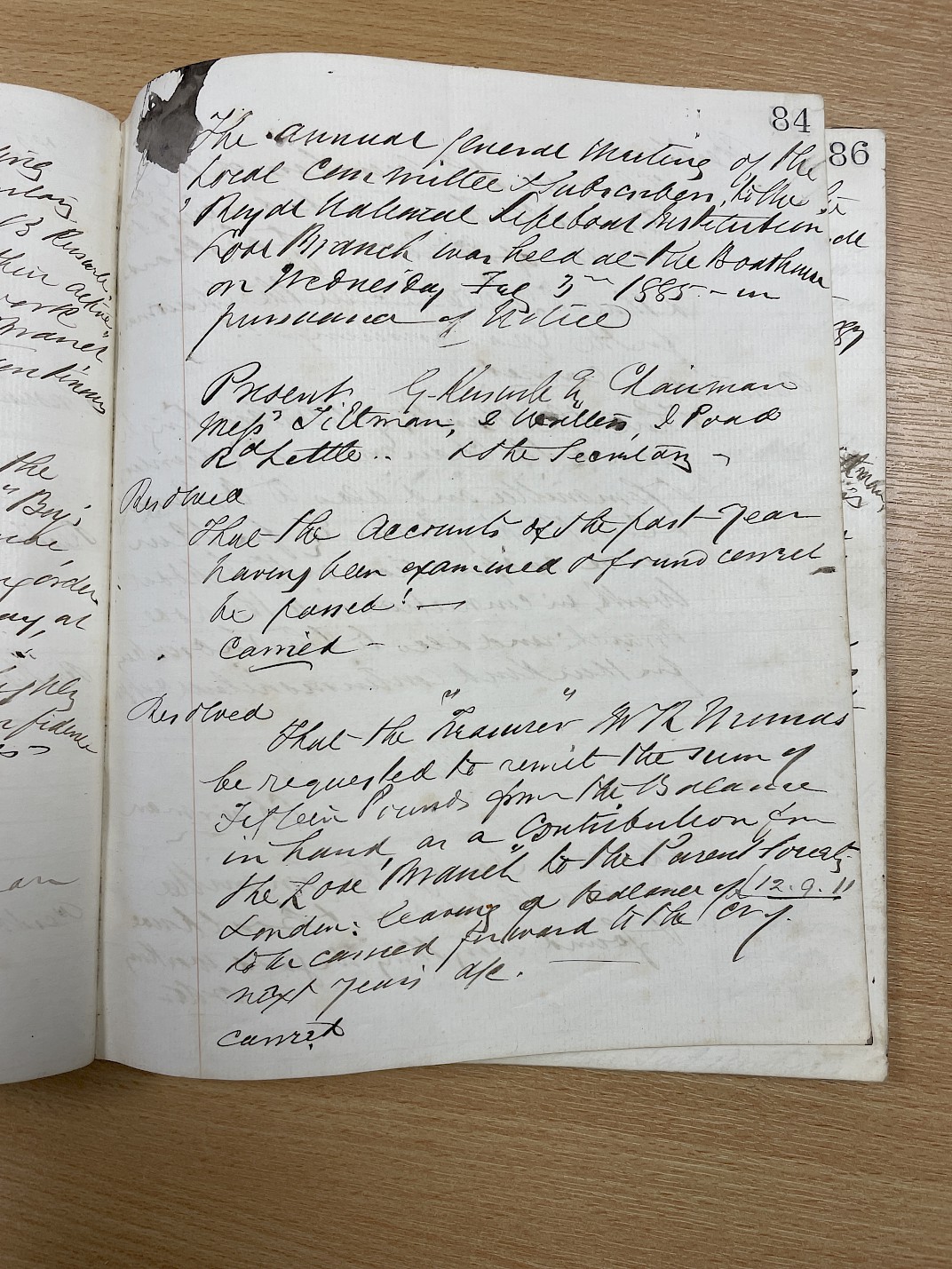 Minutes of the meeting