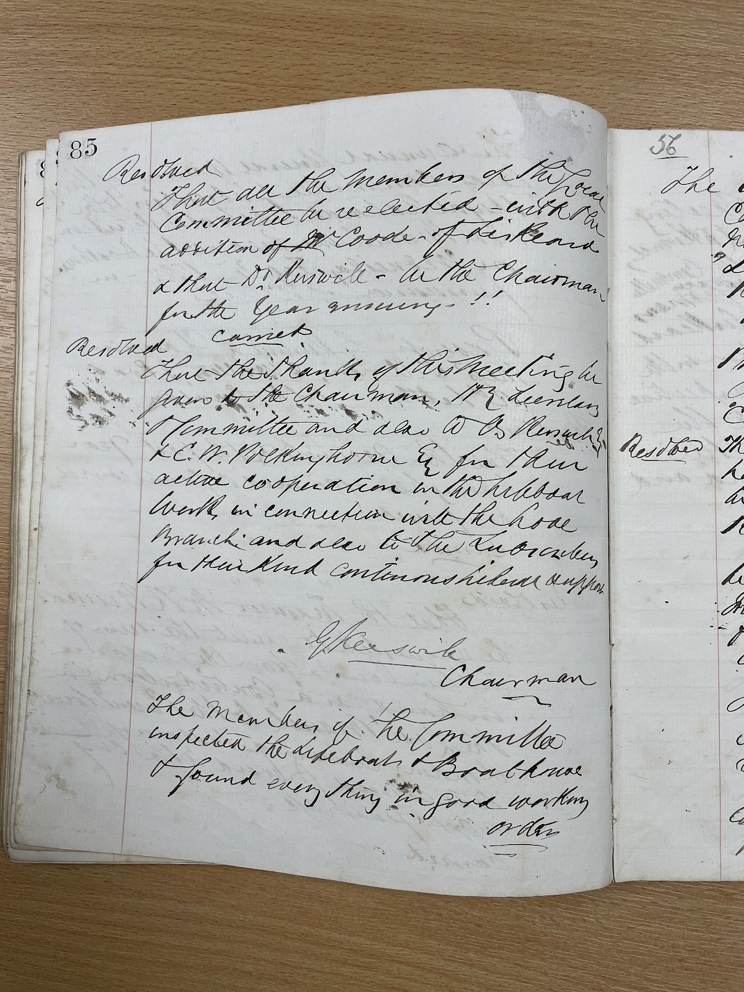 Minutes of the meeting