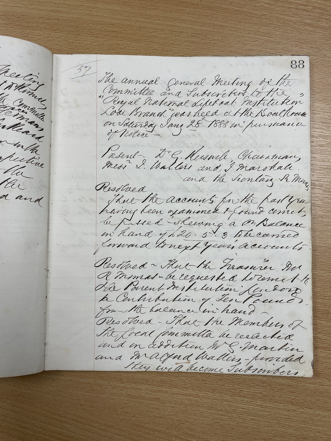 Minutes of the meeting