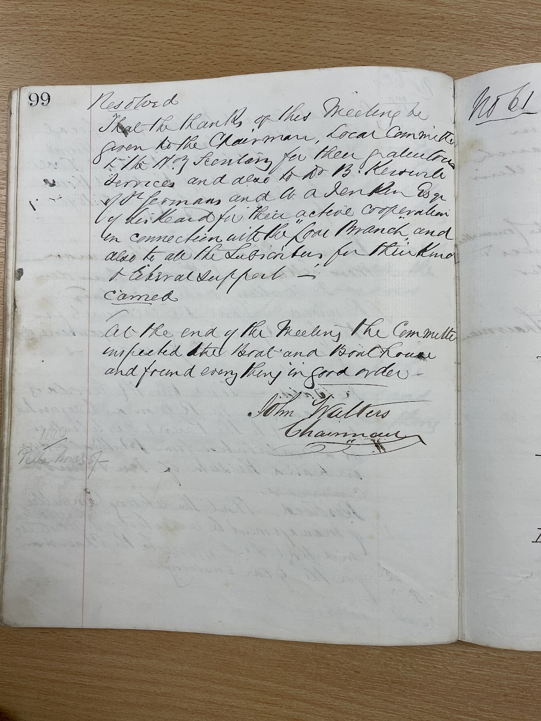 Minutes of the meeting