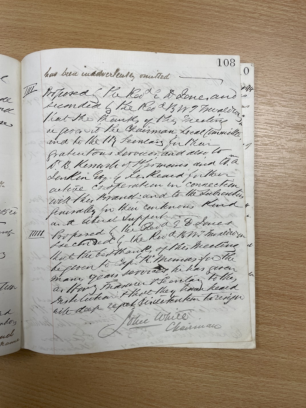Minutes of the meeting