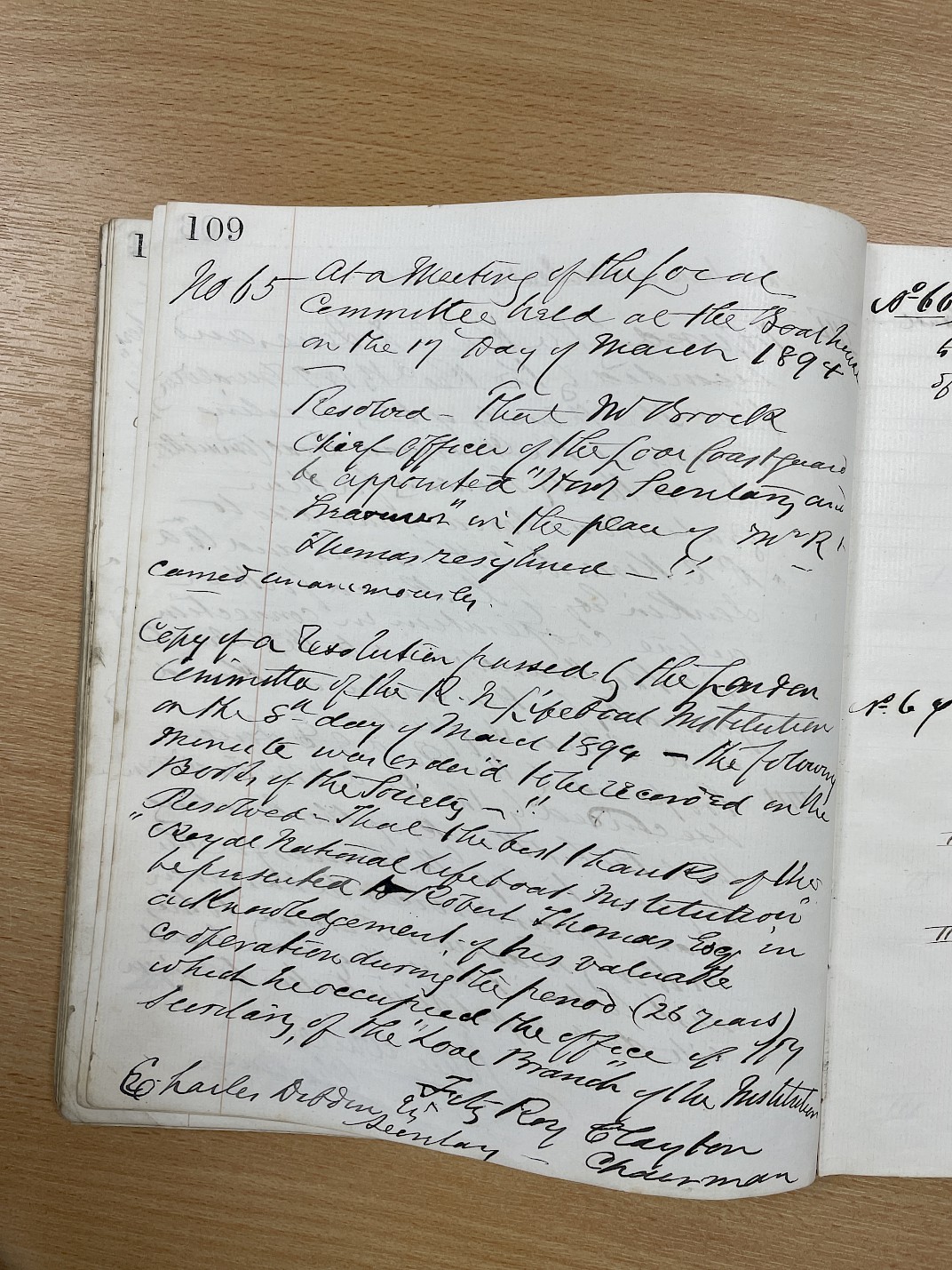 Minutes of the meeting