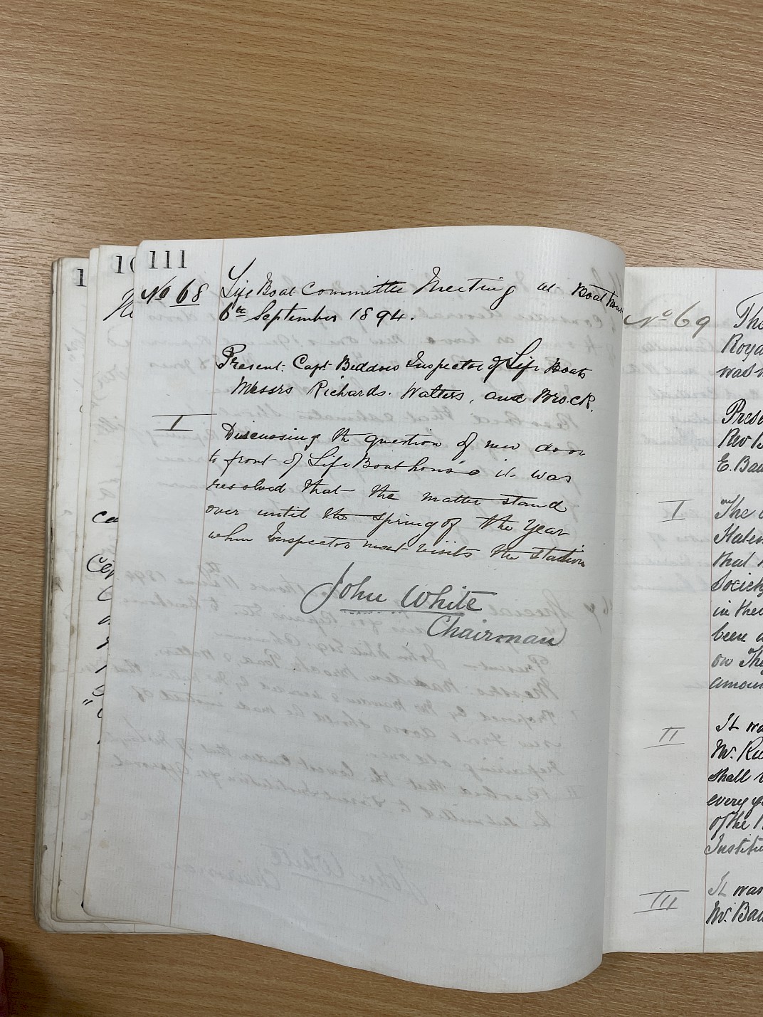 Minutes of the meeting