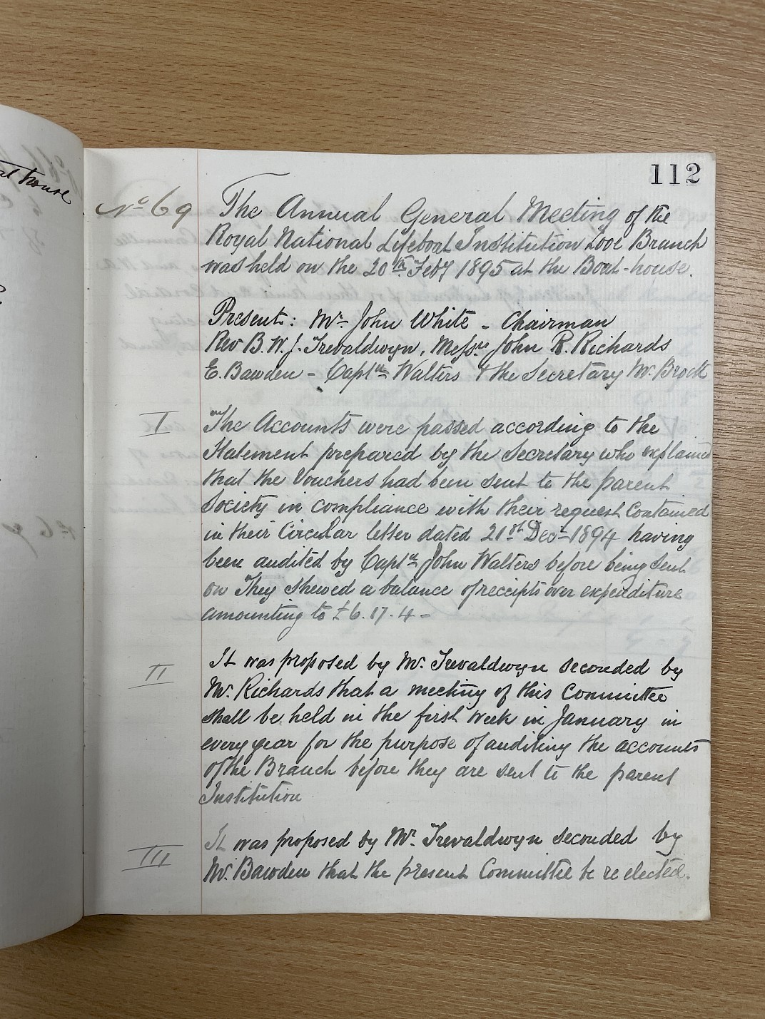 Minutes of the meeting