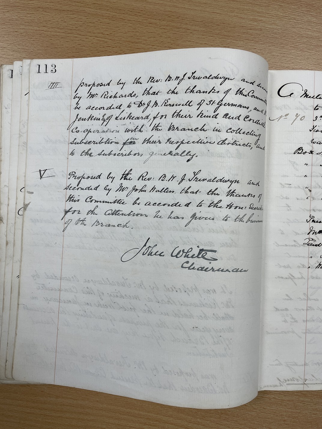 Minutes of the meeting