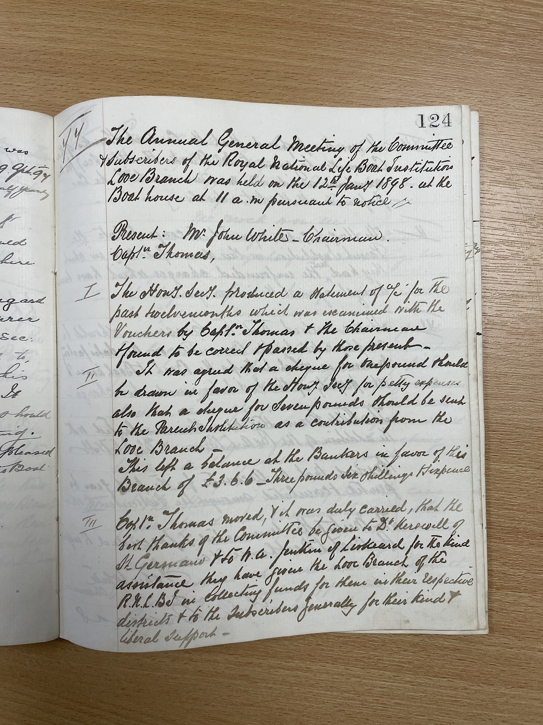Minutes of the meeting