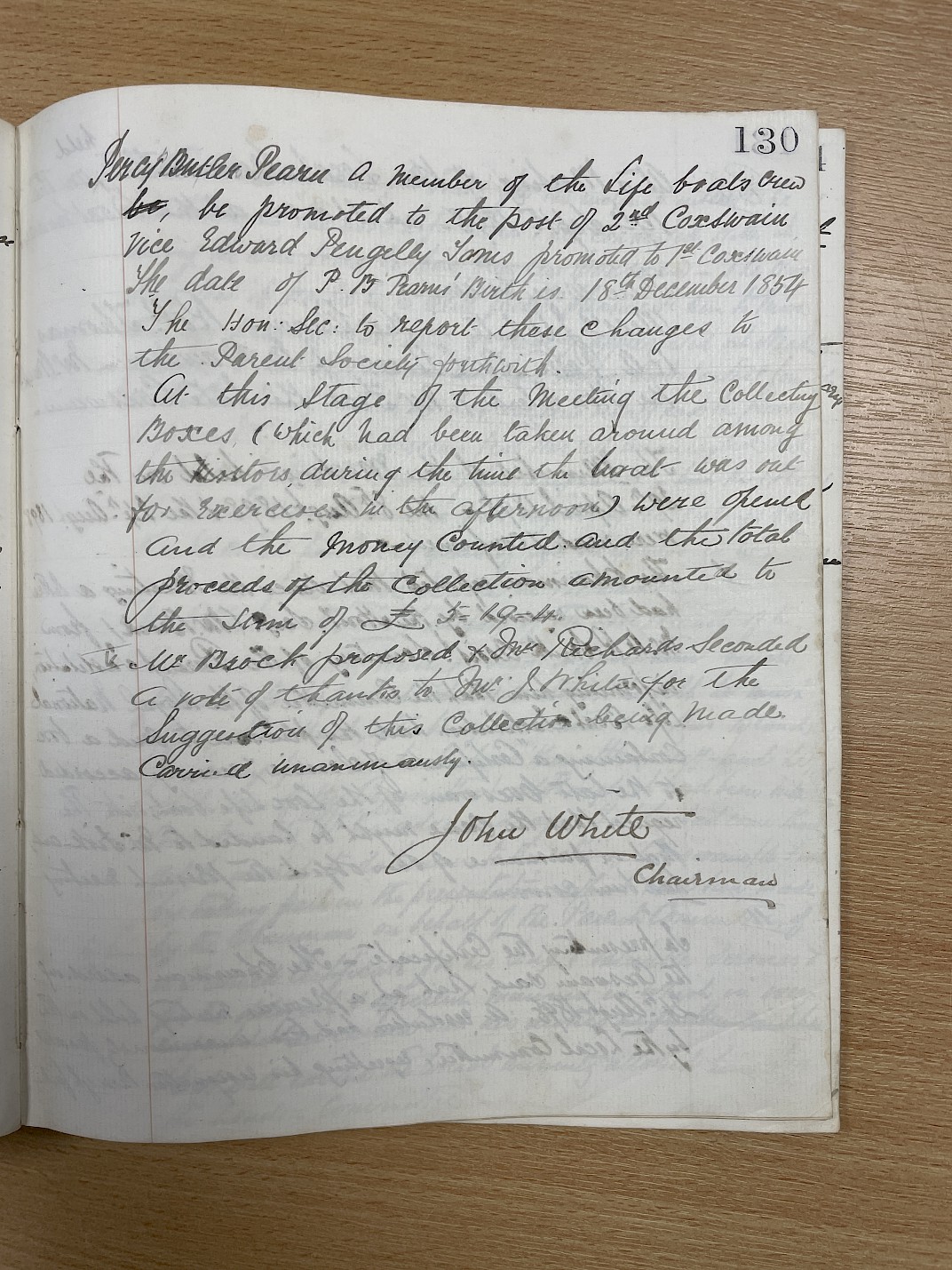 Minutes of the meeting