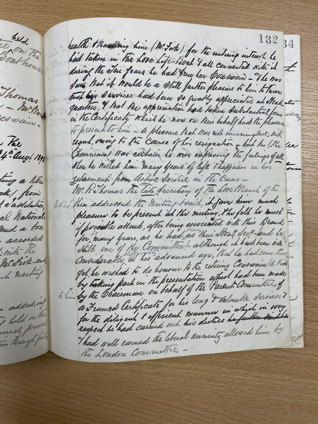 Minutes of the meeting