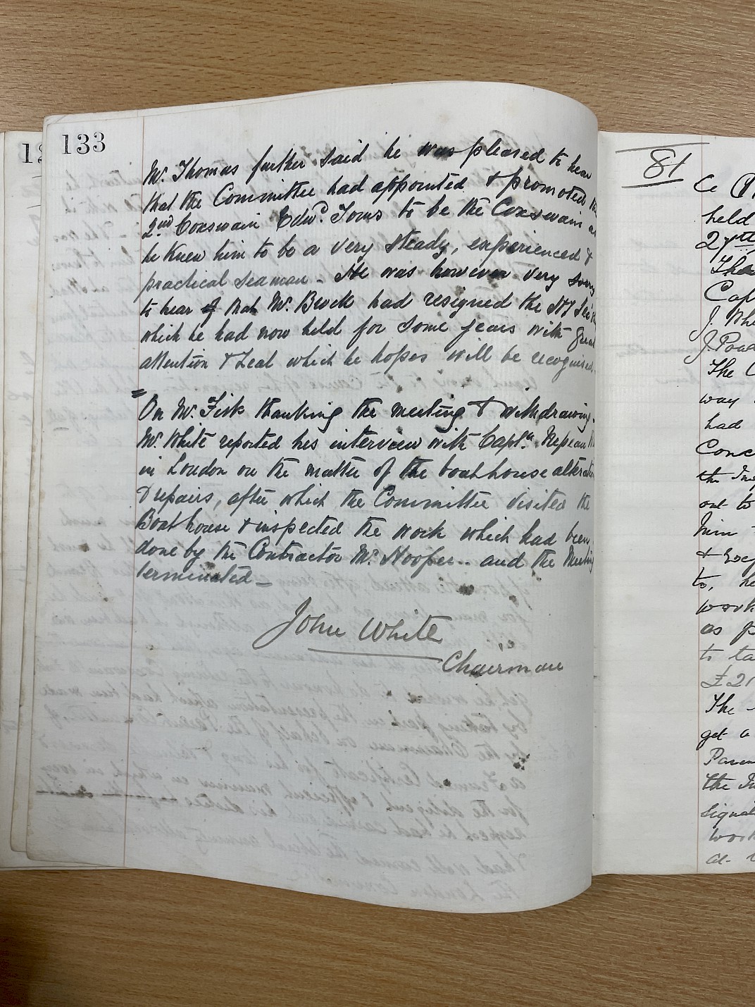 Minutes of the meeting
