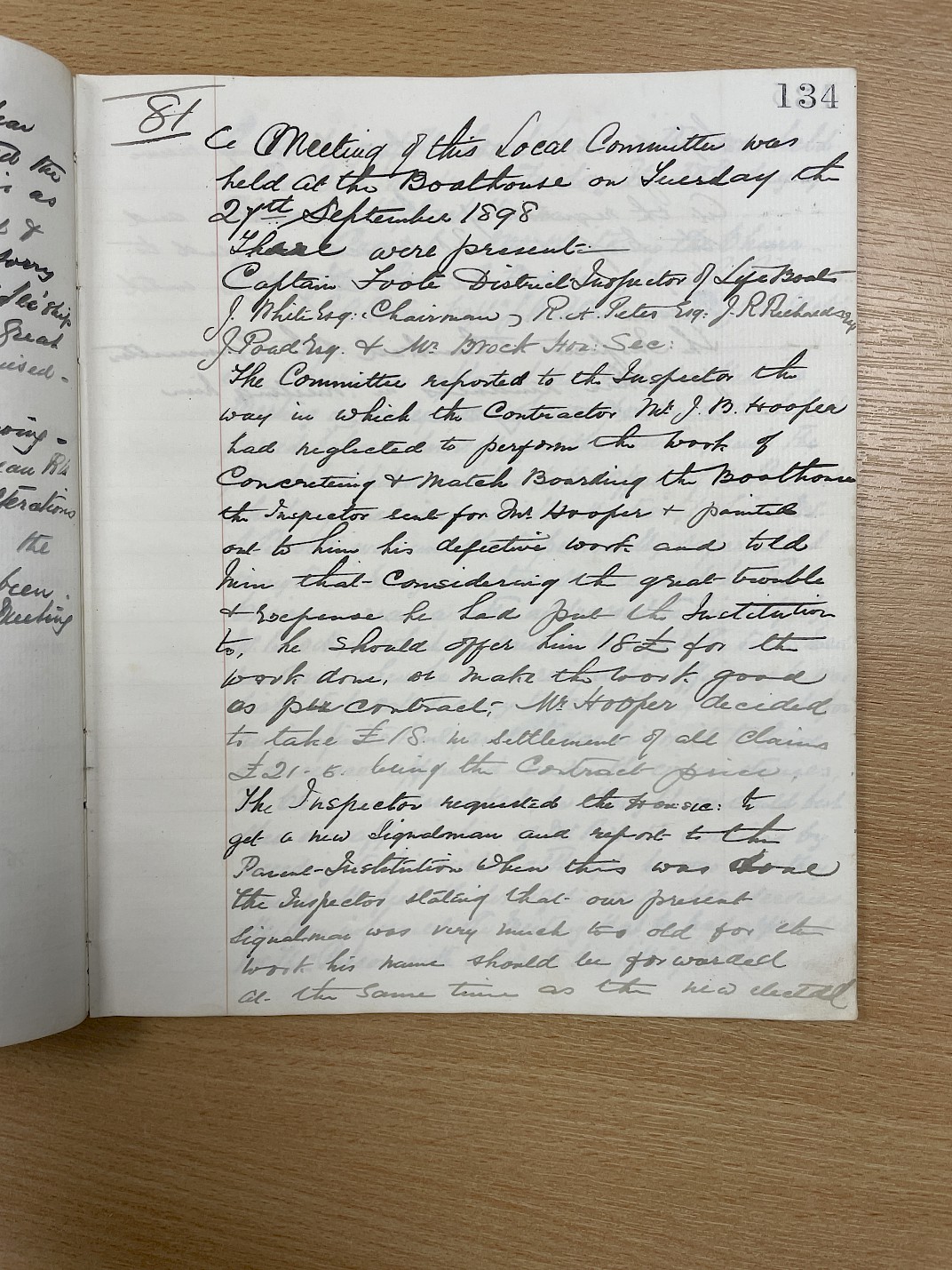 Minutes of the meeting