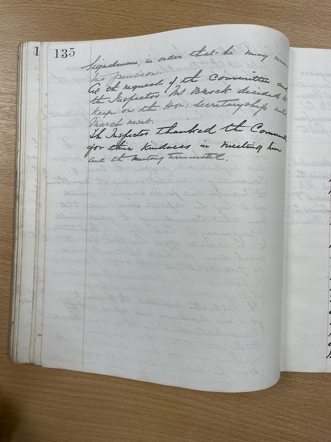 Minutes of the meeting