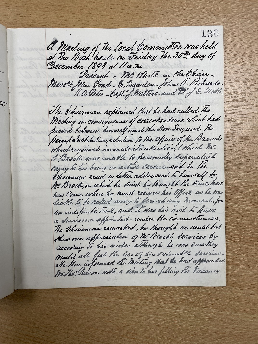 Minutes of the meeting