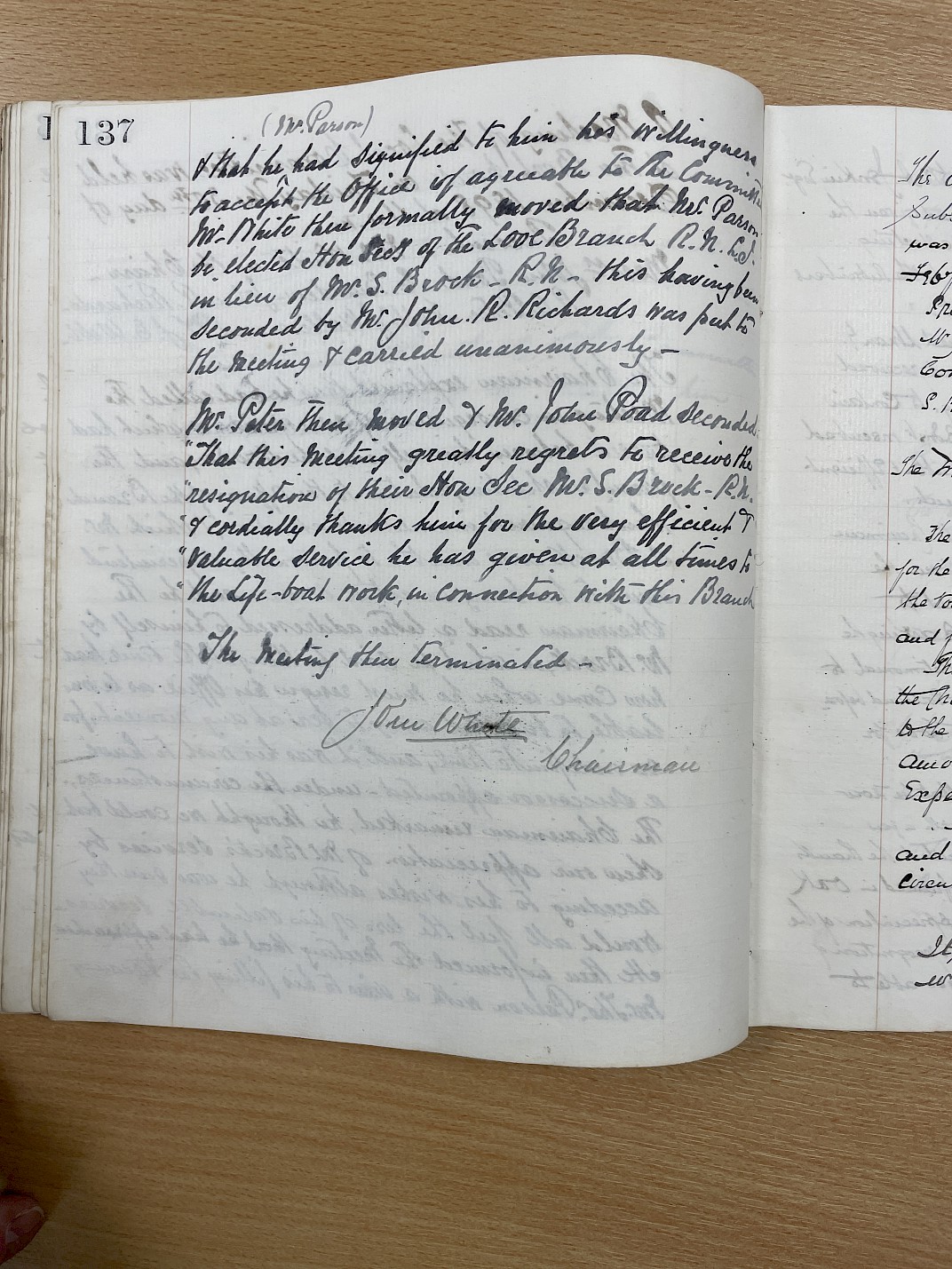Minutes of the meeting