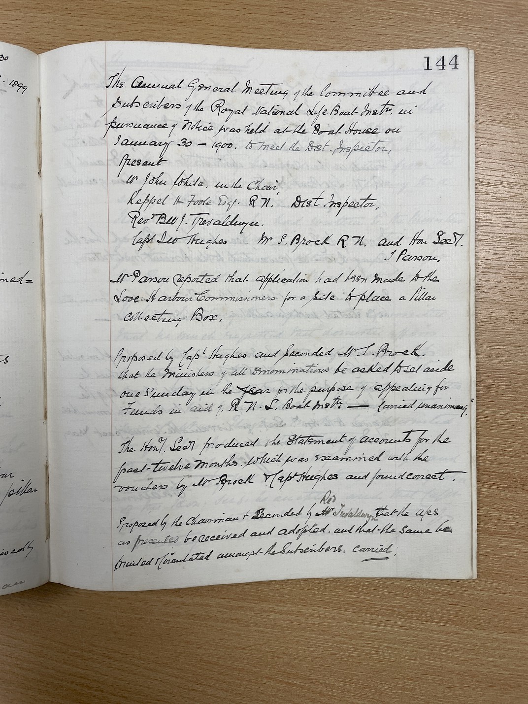Minutes of the meeting