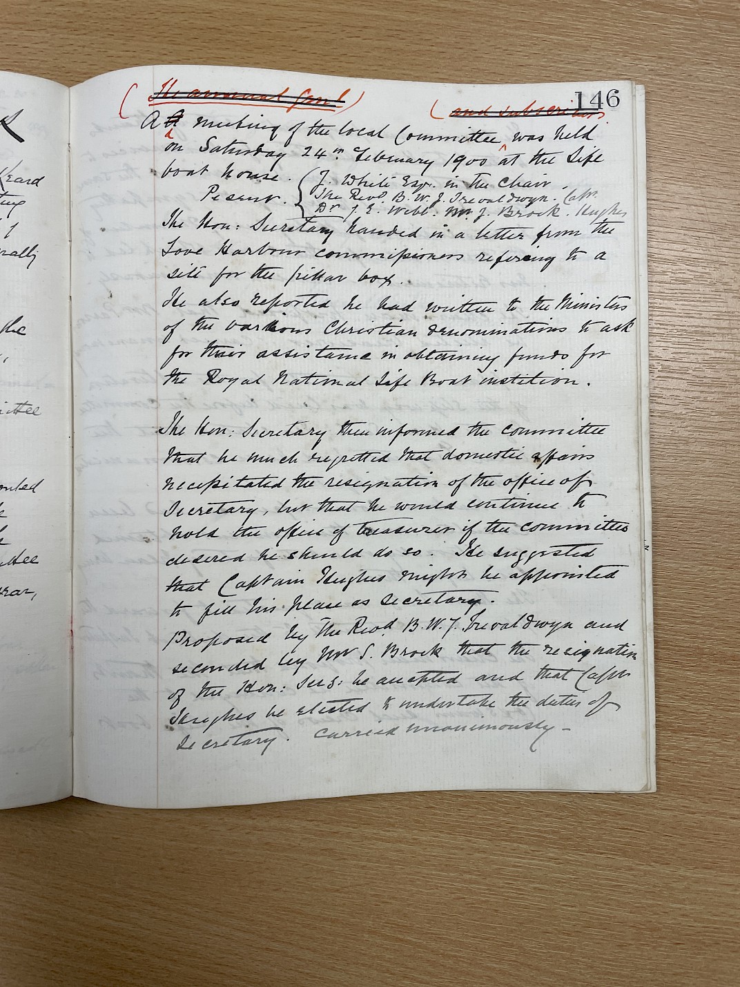 Minutes of the meeting