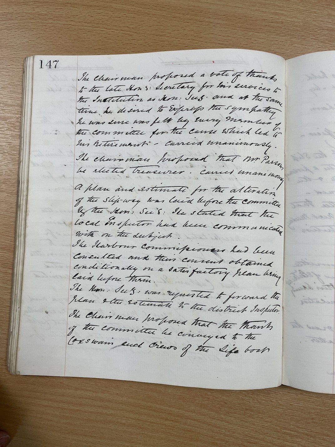 Minutes of the meeting