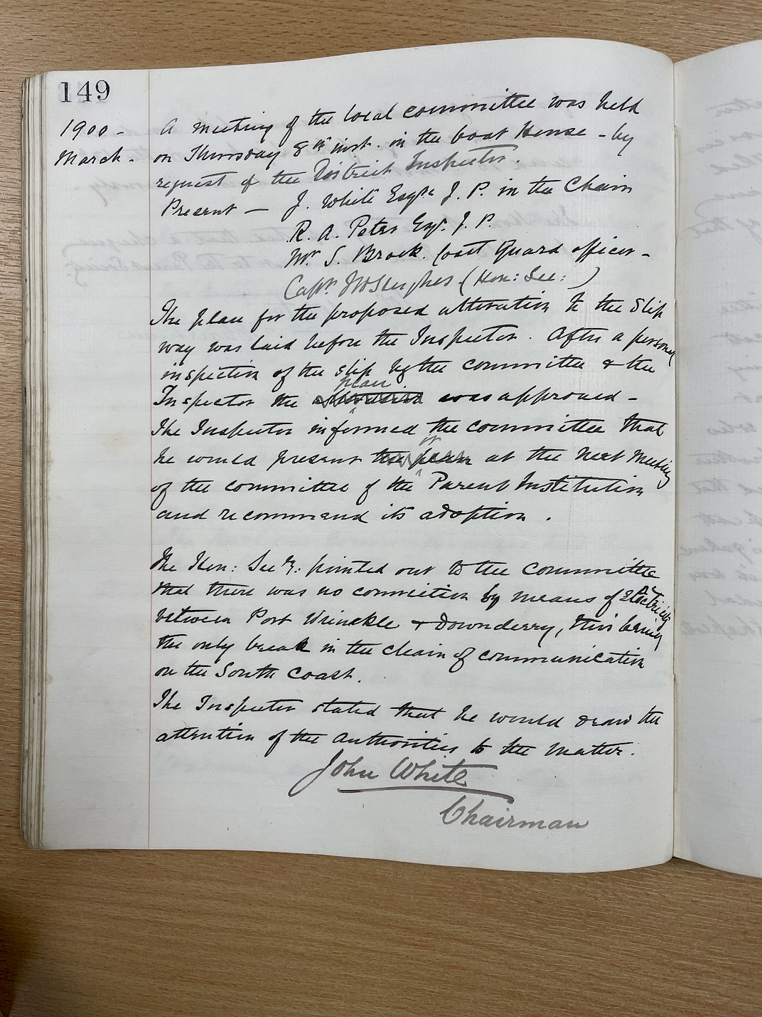 Minutes of the meeting