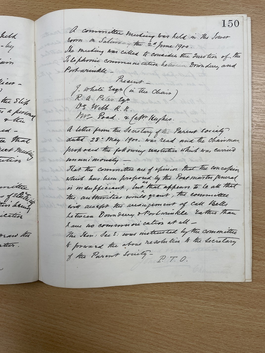Minutes of the meeting