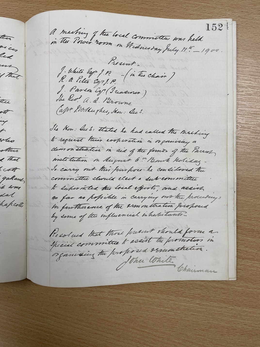 Minutes of the meeting