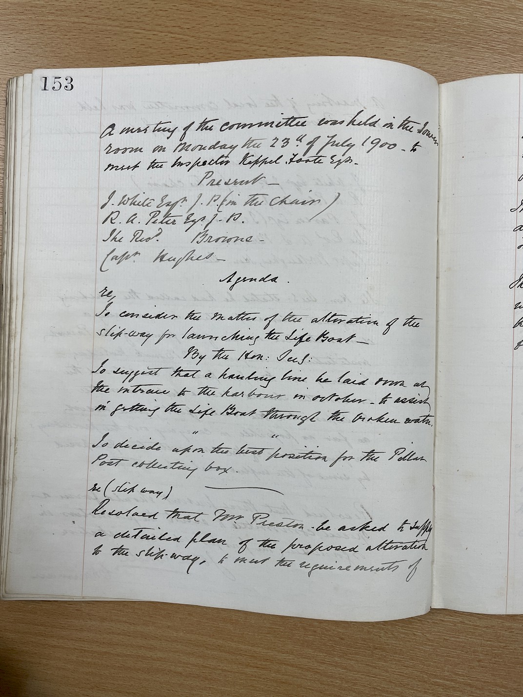 Minutes of the meeting