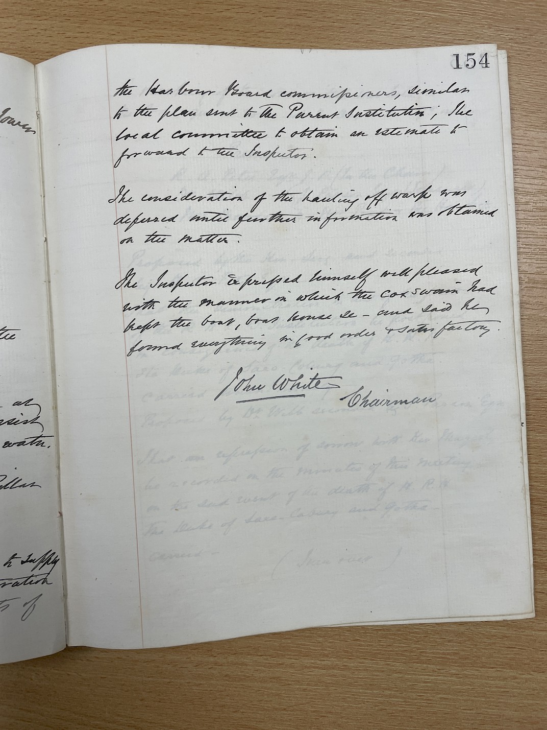 Minutes of the meeting