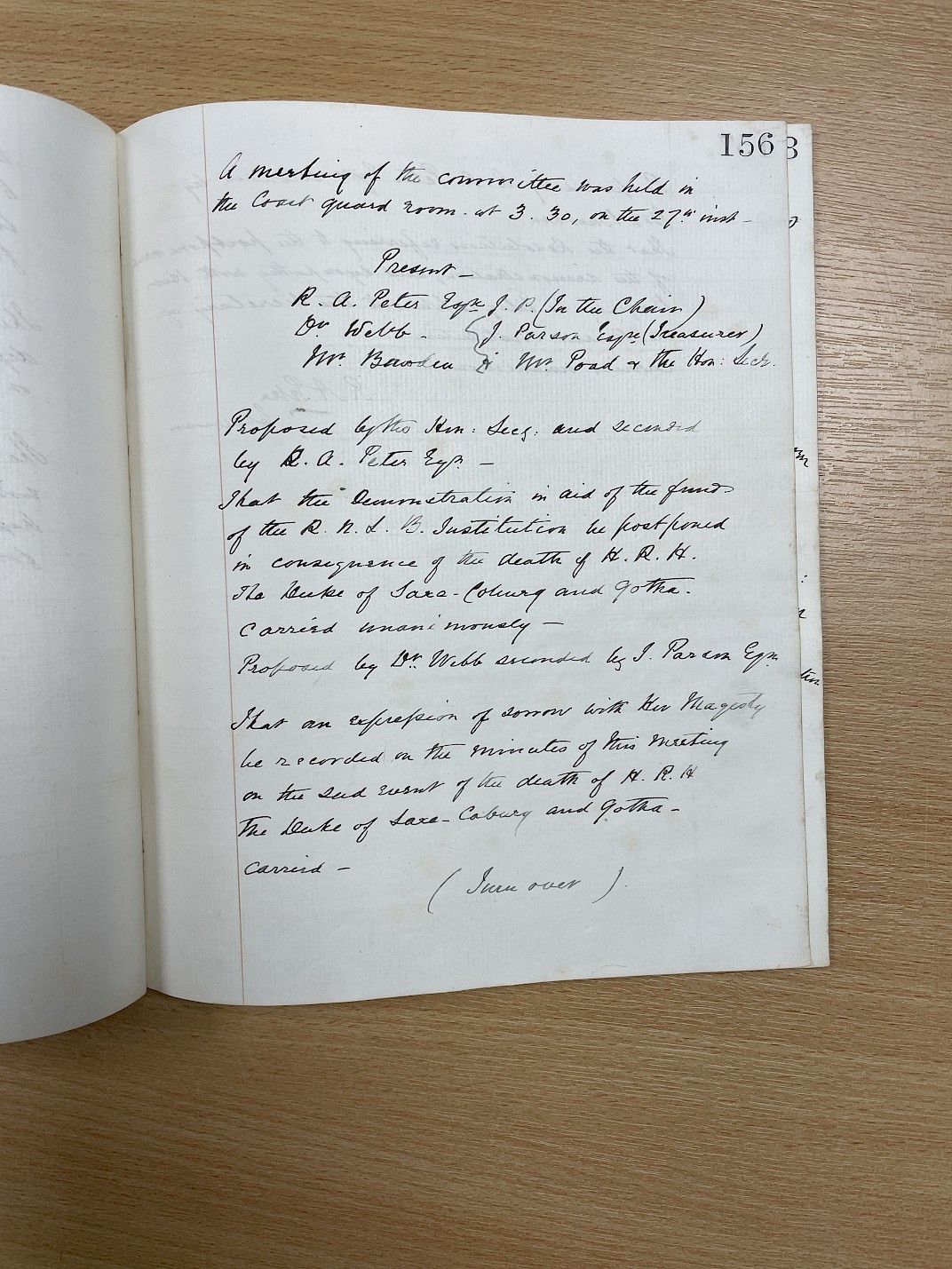Minutes of the meeting